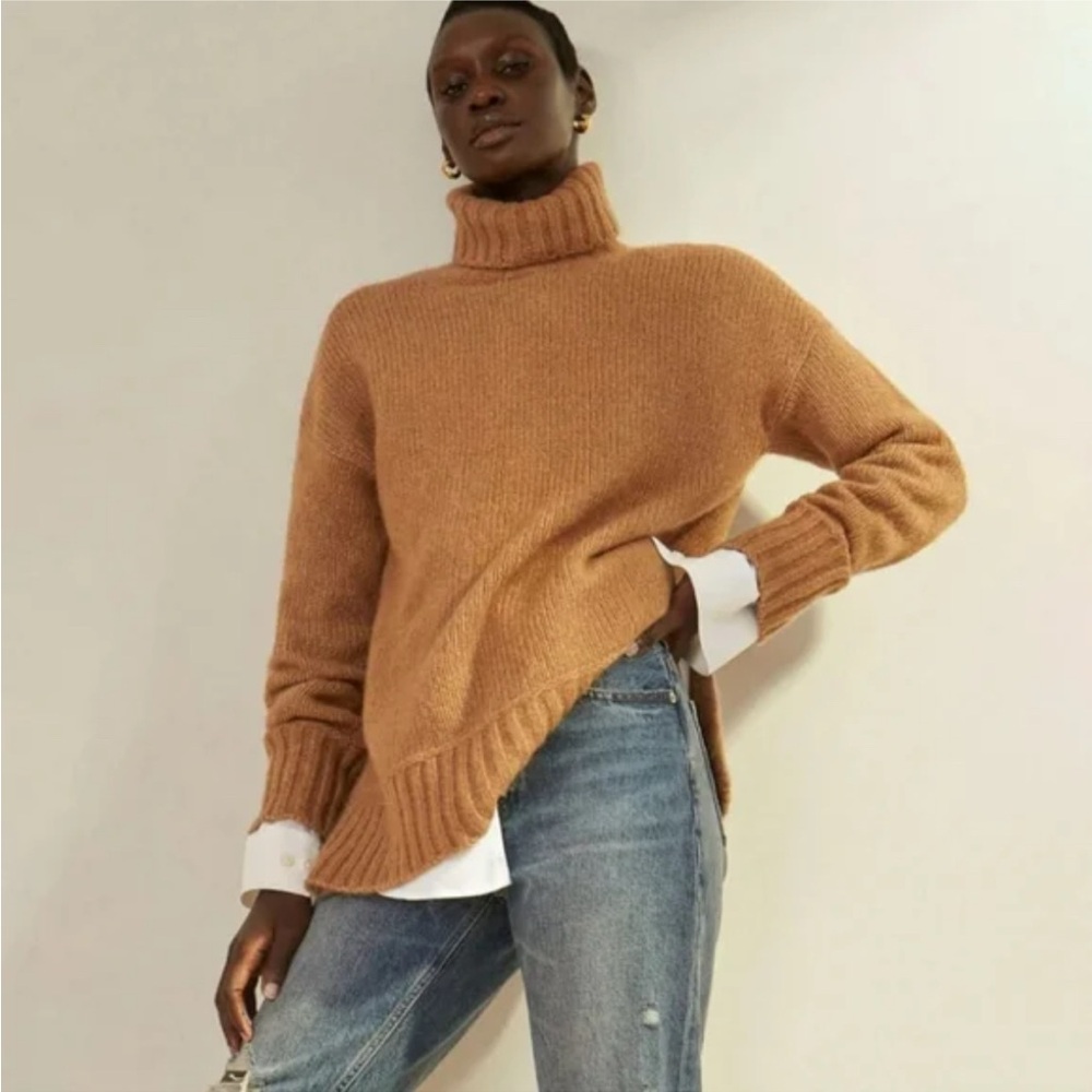 Everlane The Cloud Turtleneck Sweater Womens S Chai Wool Alpaca Blend